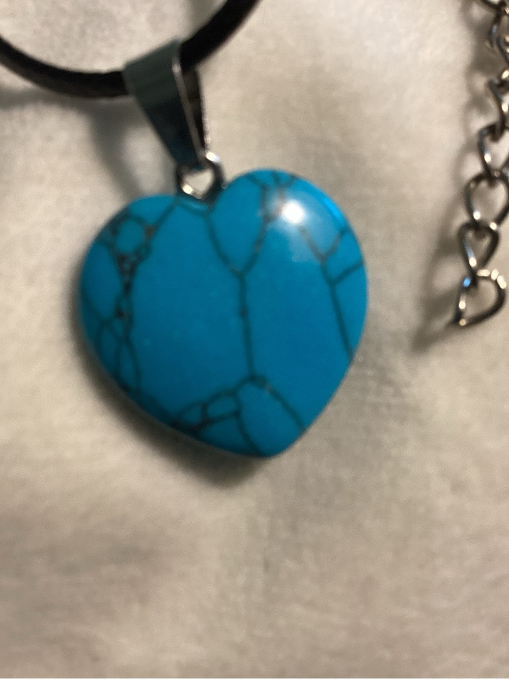 Blue Heart Pendant Necklace